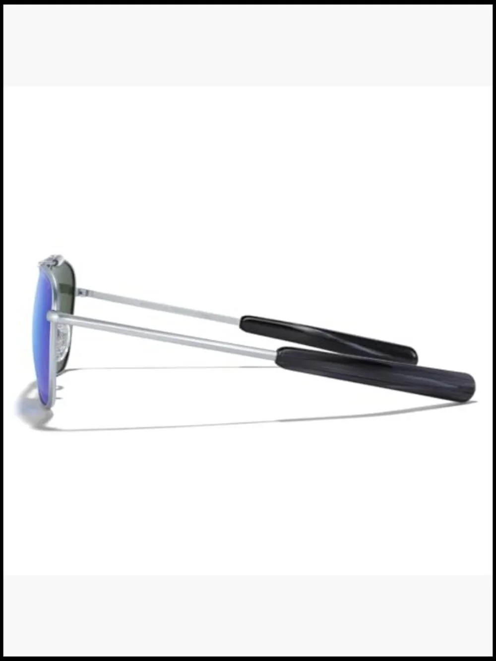 Polarized Square Metal Sunglasses with UV Protection